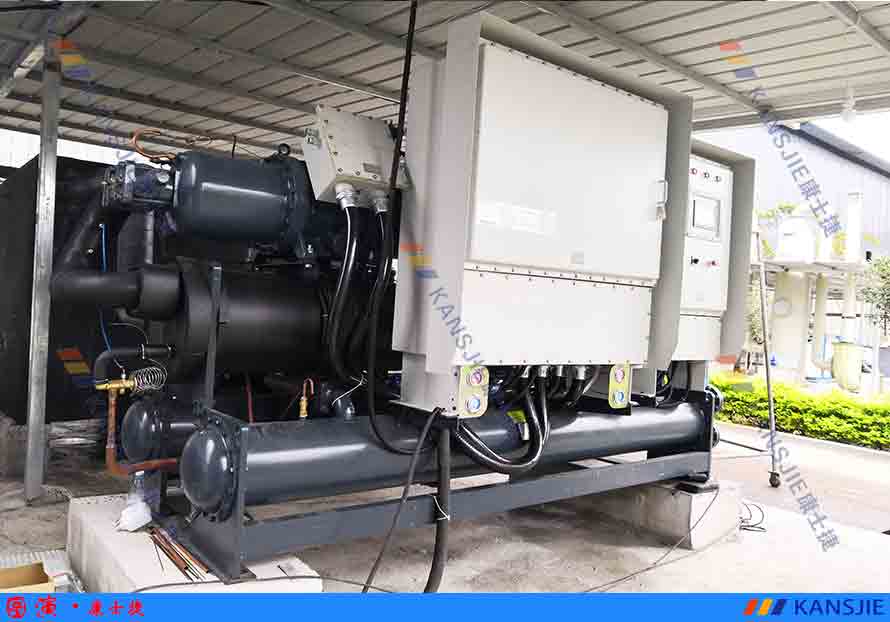 制藥行業用零下20度雙壓縮機螺桿式乙二醇防爆冷水機